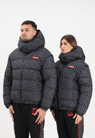 SPRAYGROUND Piumino Drip Check grigio e nero per uomo e donna SP748GRY . SPRAYGROUND 