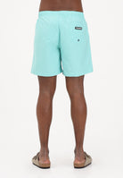 SPRAYGROUND Shorts mare verde acqua da uomo con patch shark SP925AQUA . SPRAYGROUND 