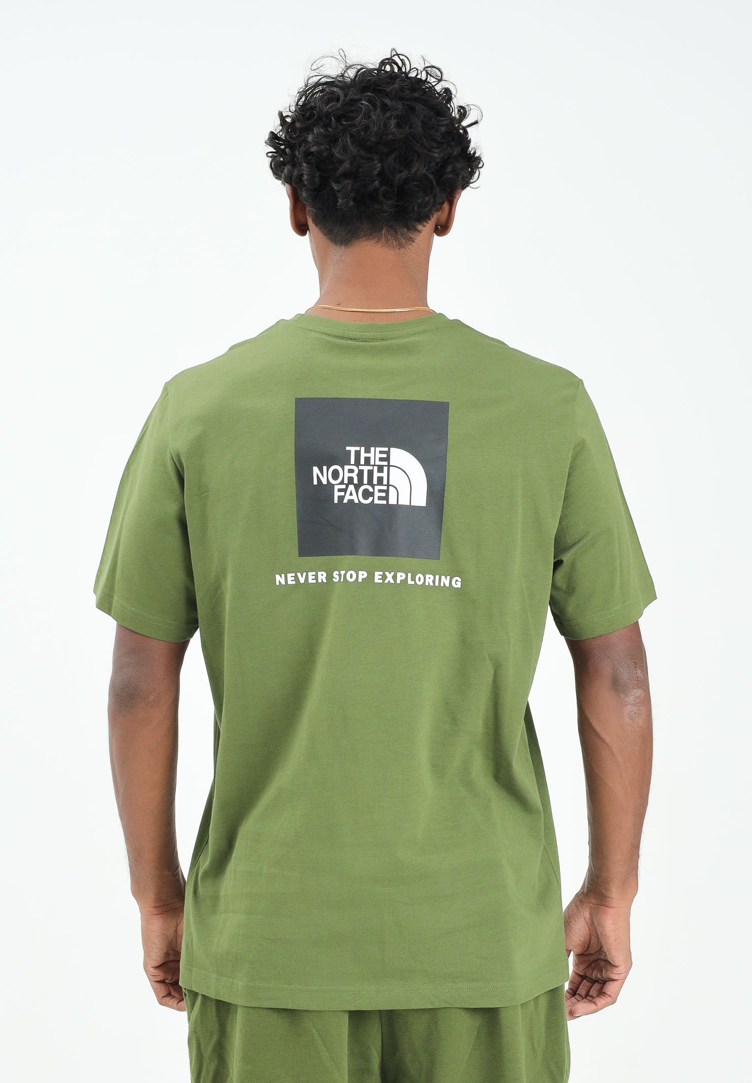 THE NORTH FACE T-shirt a manica corta NSE Reflective Box verde da uomo NF0A87NPDIW1 . THE NORTH FACE 