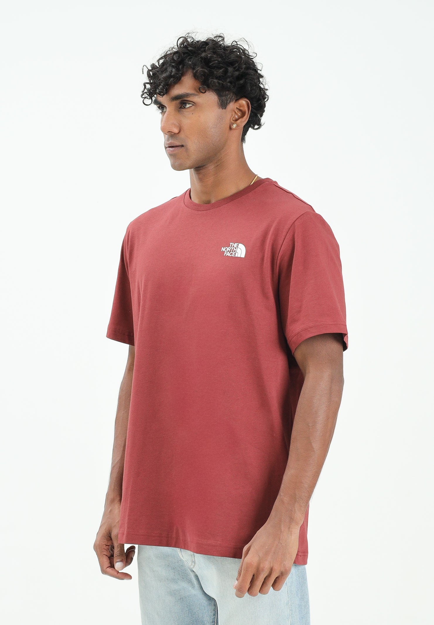 THE NORTH FACE T-shirt a manica corta NSE Reflective Box bordeaux da uomo NF0A87NPDO31 . THE NORTH FACE 