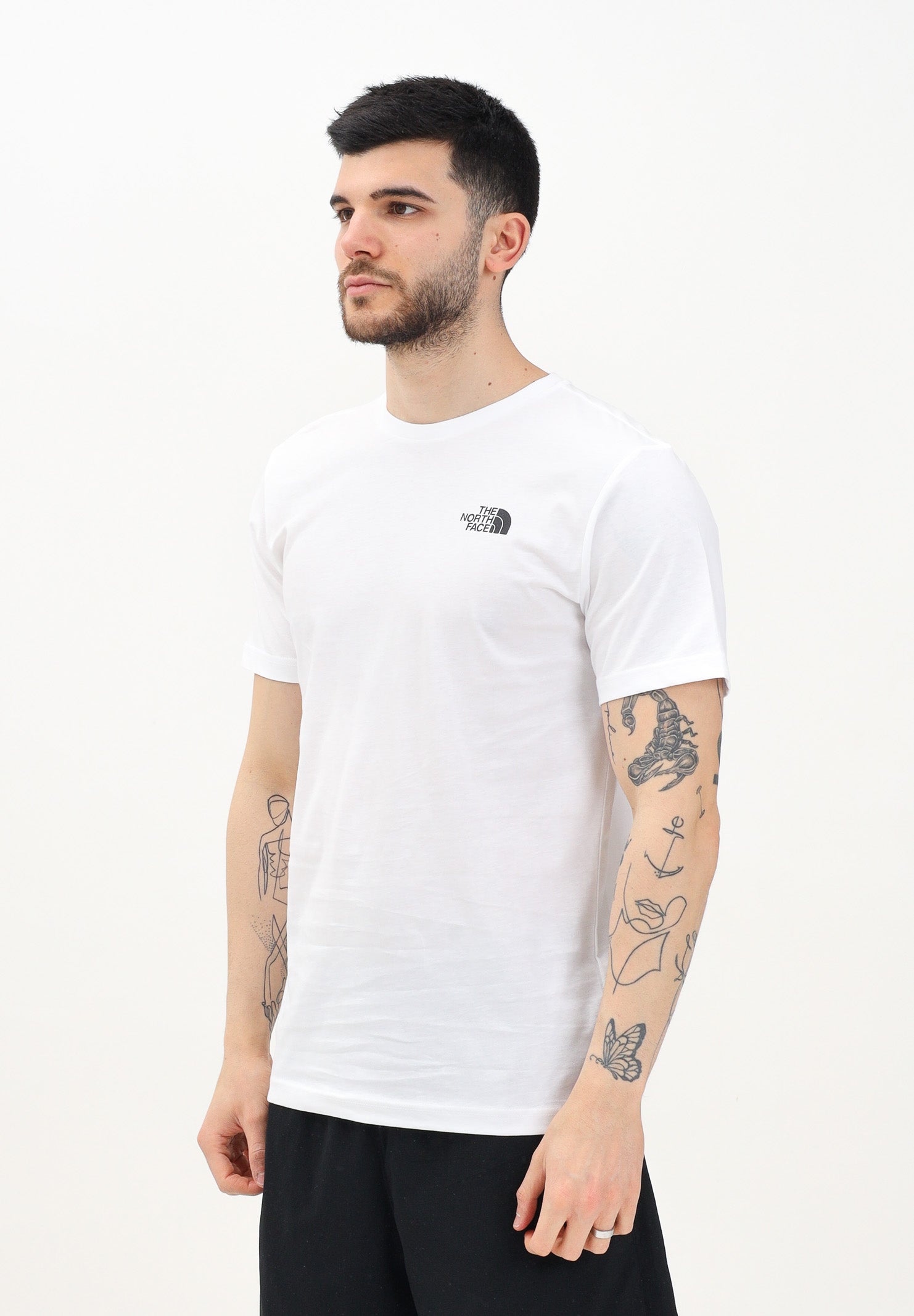 THE NORTH FACE T-shirt a manica corta NSE Reflective Box bianca da uomo NF0A87NPFN41 . THE NORTH FACE 