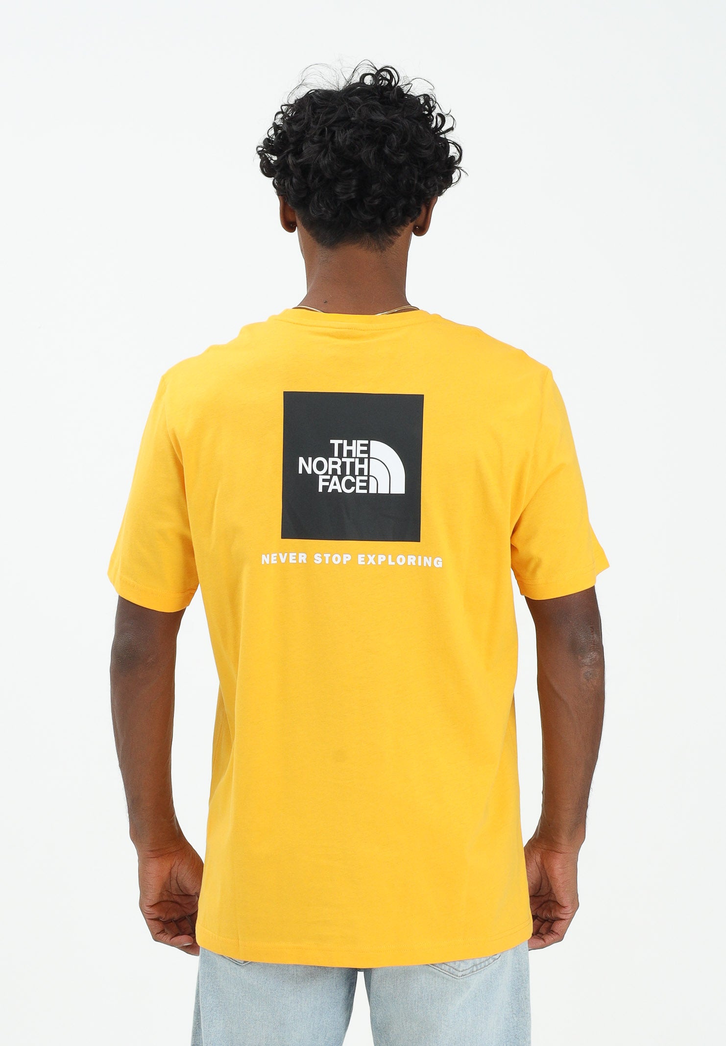 THE NORTH FACE T-shirt a manica corta NSE Reflective Box gialla da uomo NF0A87NPZU31 . THE NORTH FACE 