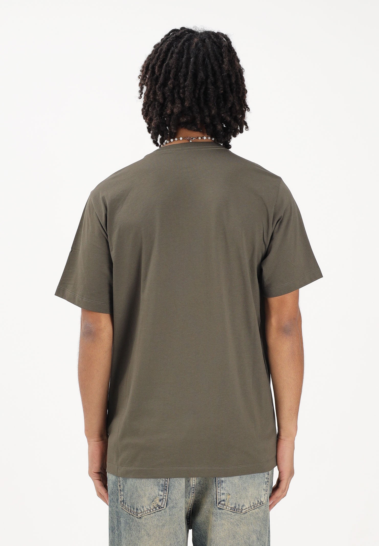 THE NORTH FACE T-shirt a manica corta Evolution Simple Dome Regular verde militare da uomo NF0A8CZ221L1 . THE NORTH FACE 