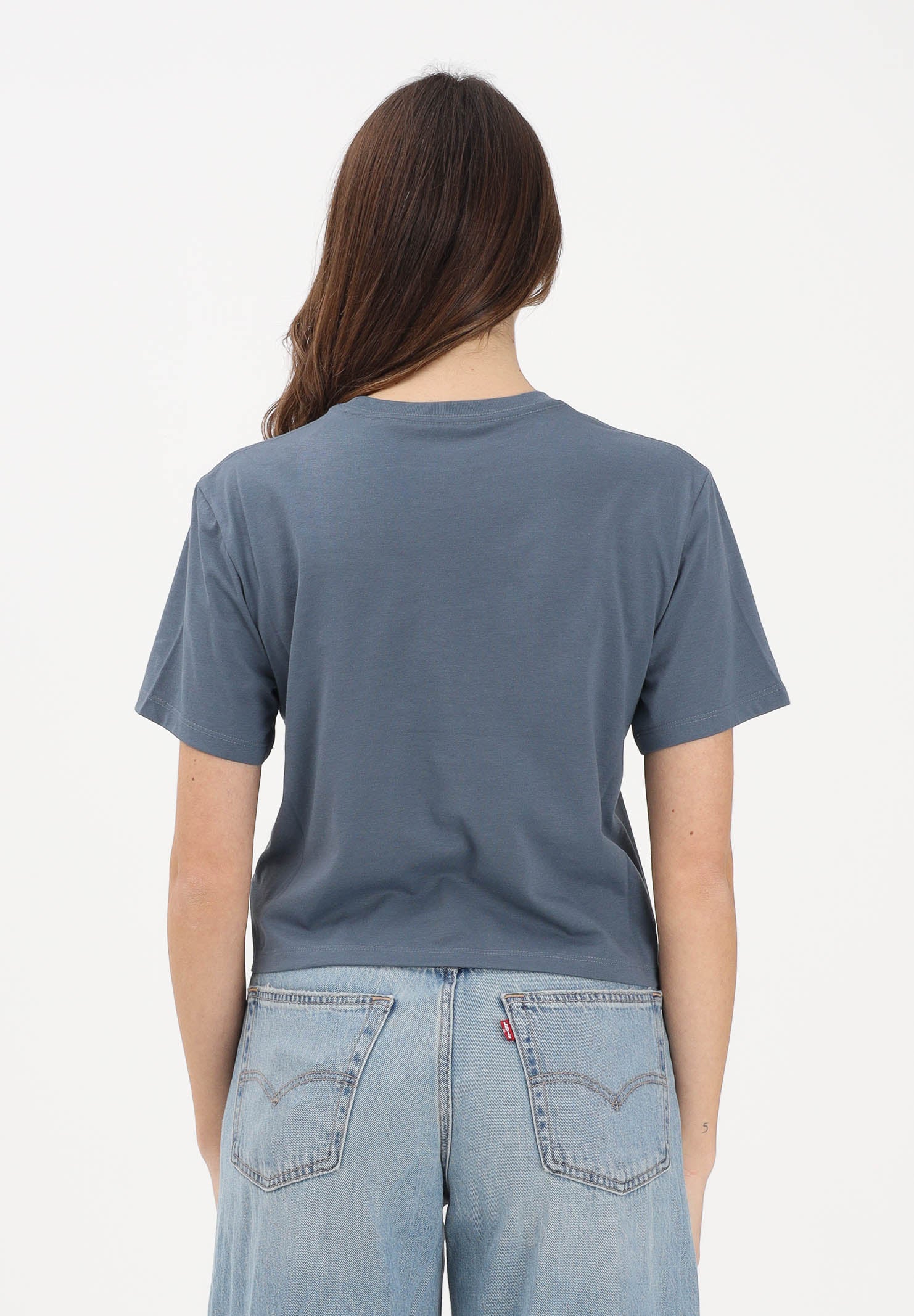 THE NORTH FACE T-shirt a manica corta Evolution Simple Dome Cropped Relaxed grigio granito da donna NF0A8FDH0U31 . THE NORTH FACE 