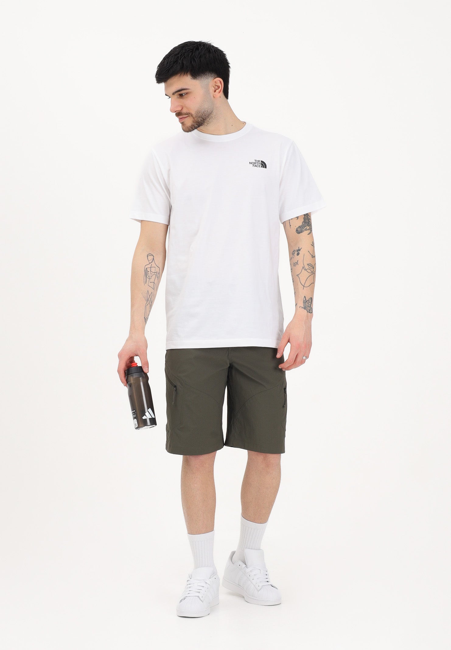 THE NORTH FACE Shorts Exploration verde militare da uomo NF0A8FU921L1 . THE NORTH FACE 
