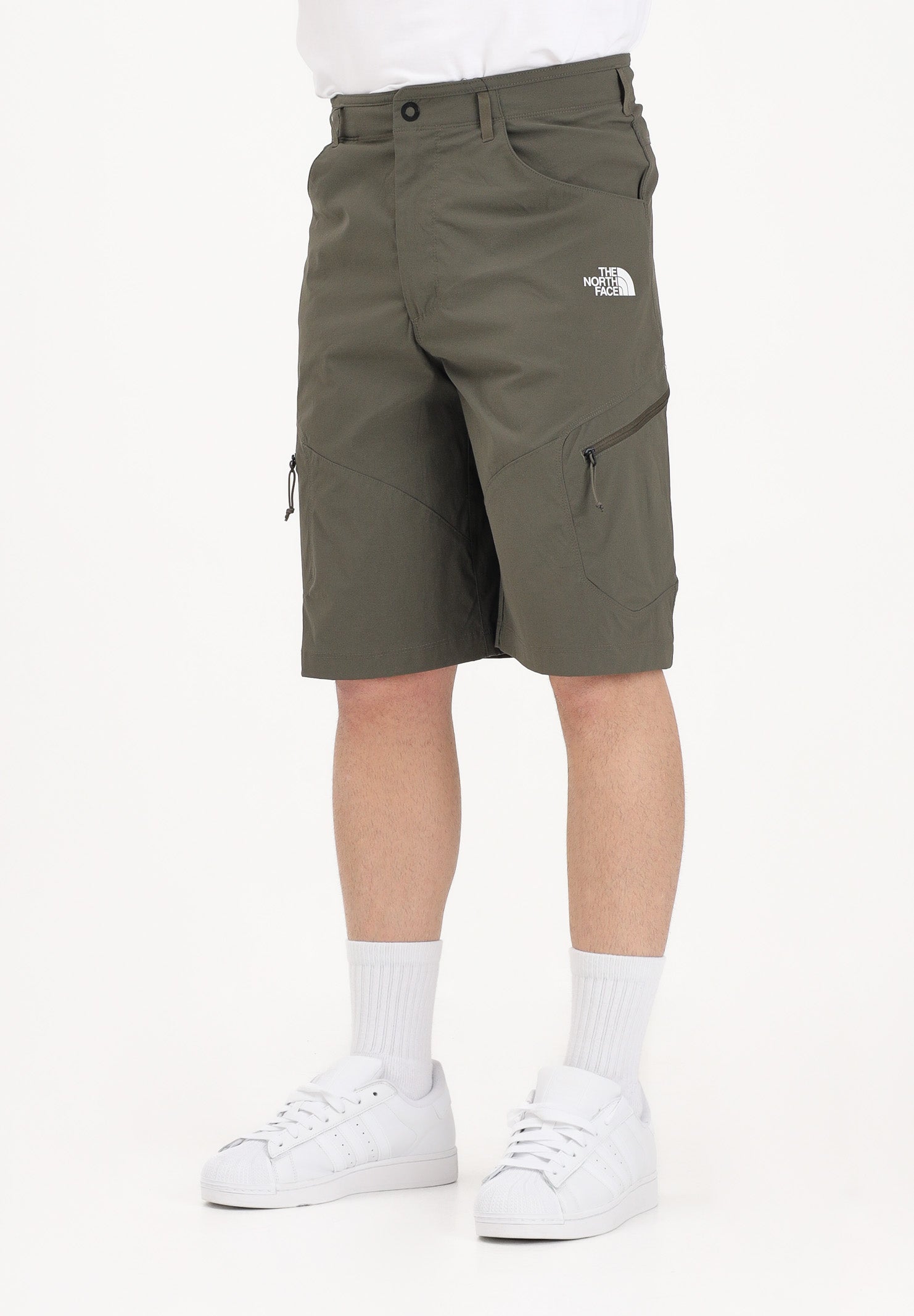THE NORTH FACE Shorts Exploration verde militare da uomo NF0A8FU921L1 . THE NORTH FACE 