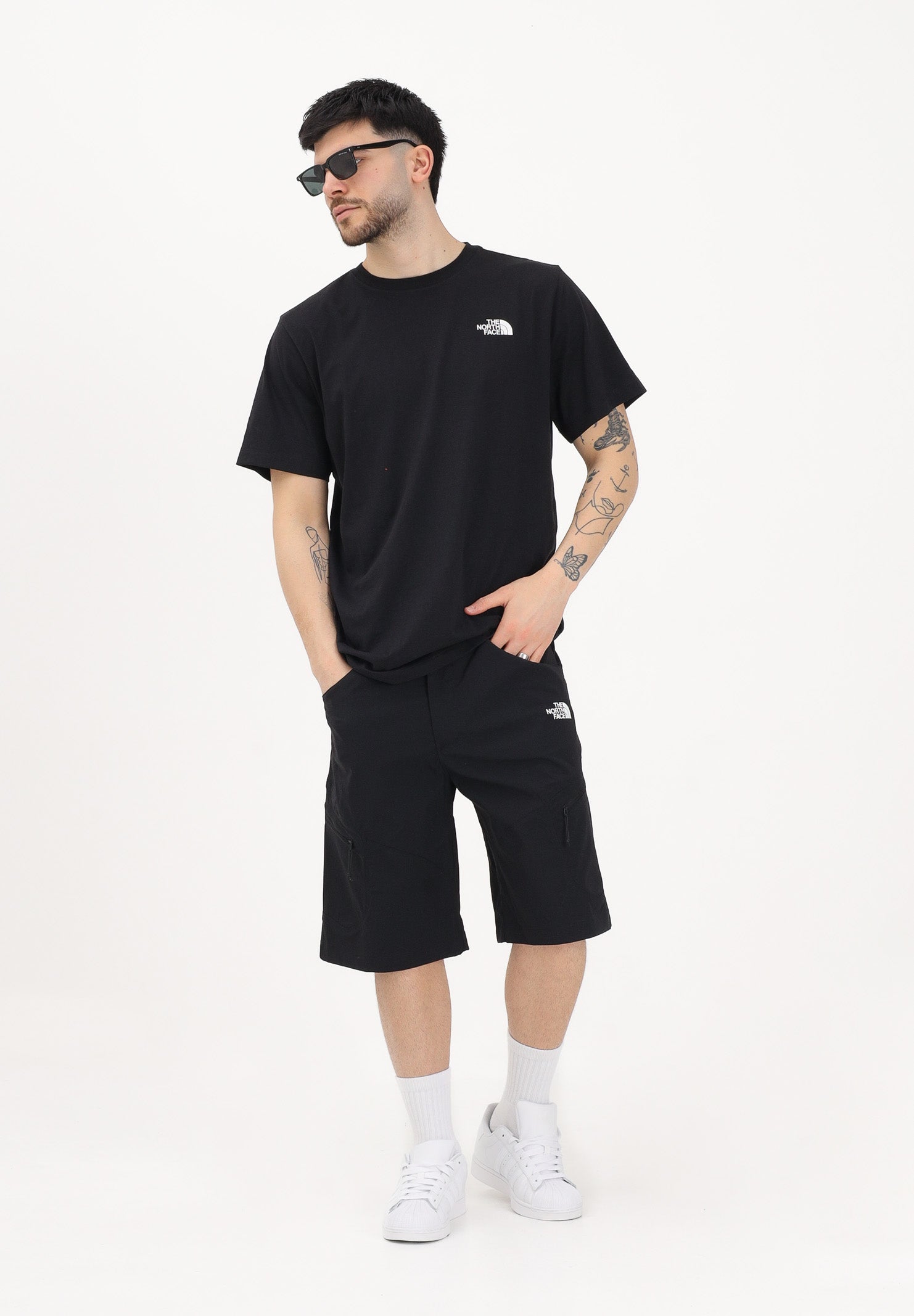 THE NORTH FACE Shorts Exploration nero da uomo NF0A8FU9JK31 . THE NORTH FACE 