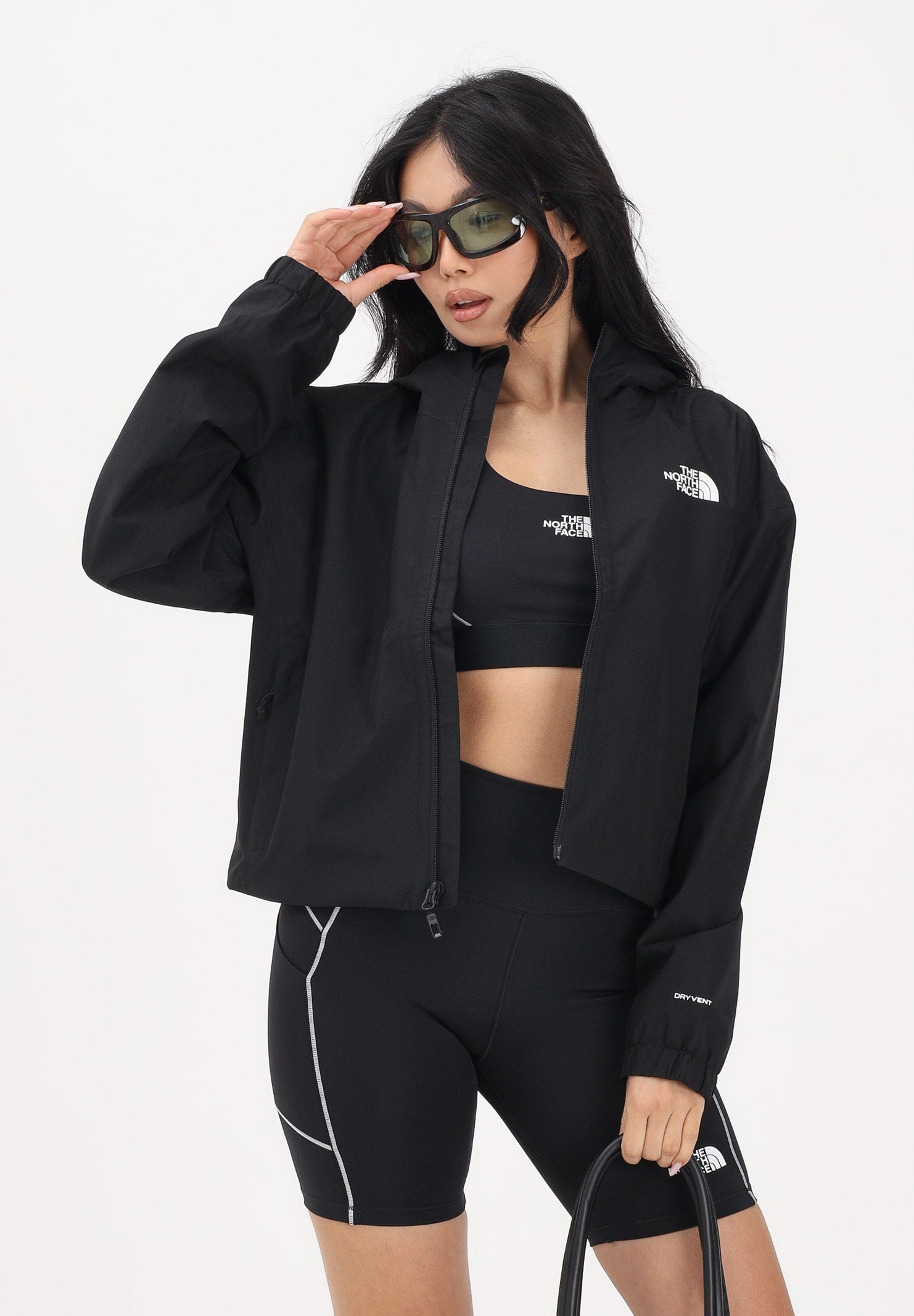 THE NORTH FACE Giacca a vento Quest DryVent™ nera da donna NF0A8G13JK31 . THE NORTH FACE 