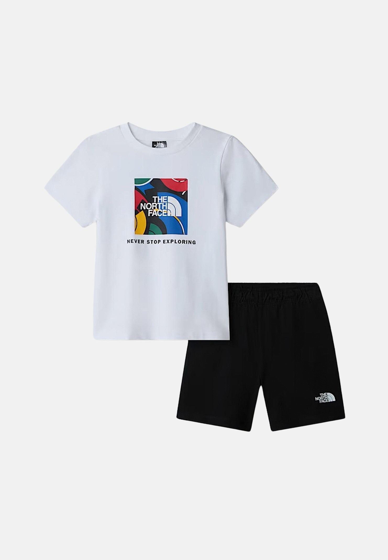 THE NORTH FACE Completino NSE Box Play Regular bianco per bambino e bambina NF0A8G1HLA91 . THE NORTH FACE 