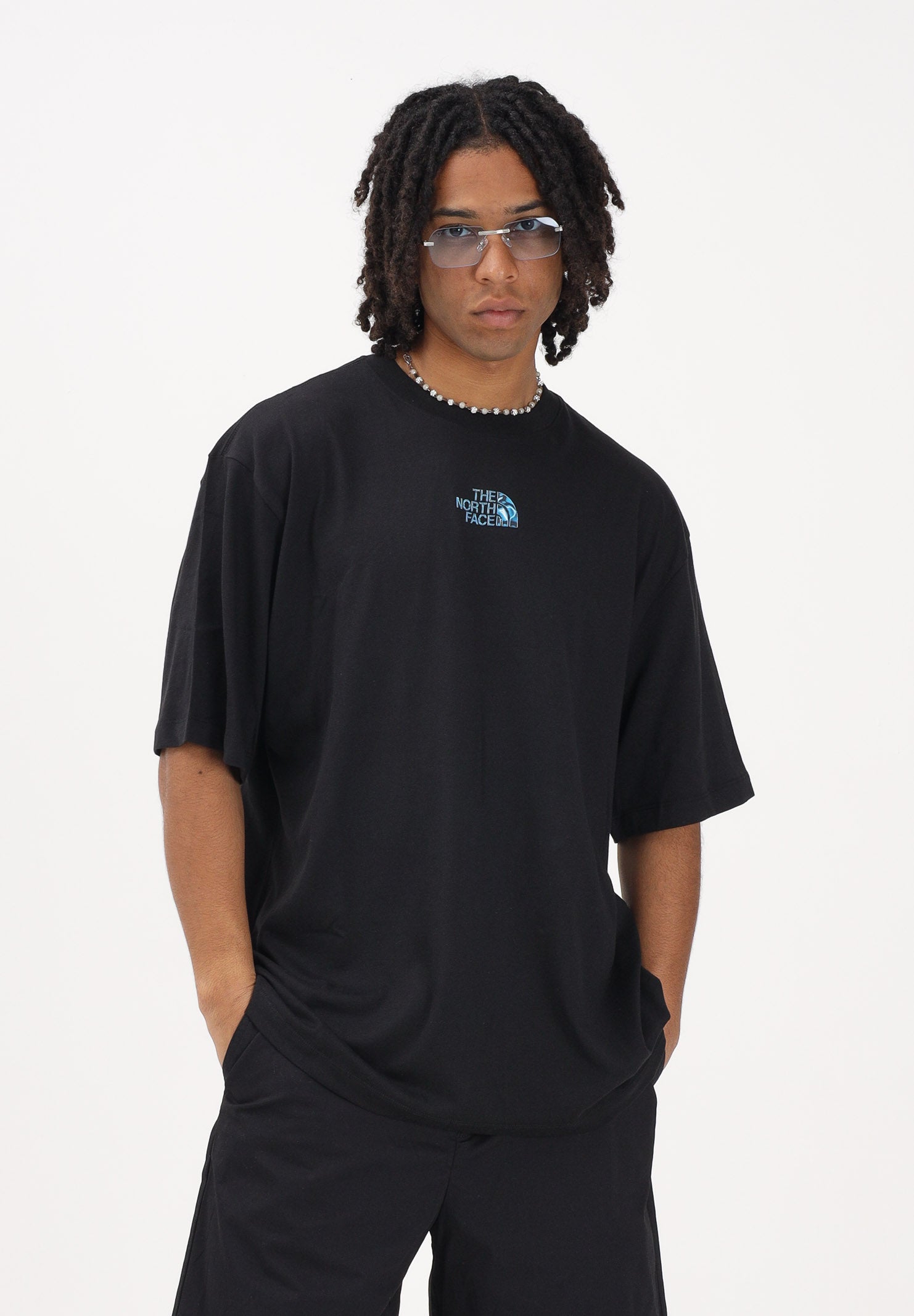 THE NORTH FACE T-shirt a manica corta Central Liquid nera da uomo NF0A8G9UJK31 . THE NORTH FACE 