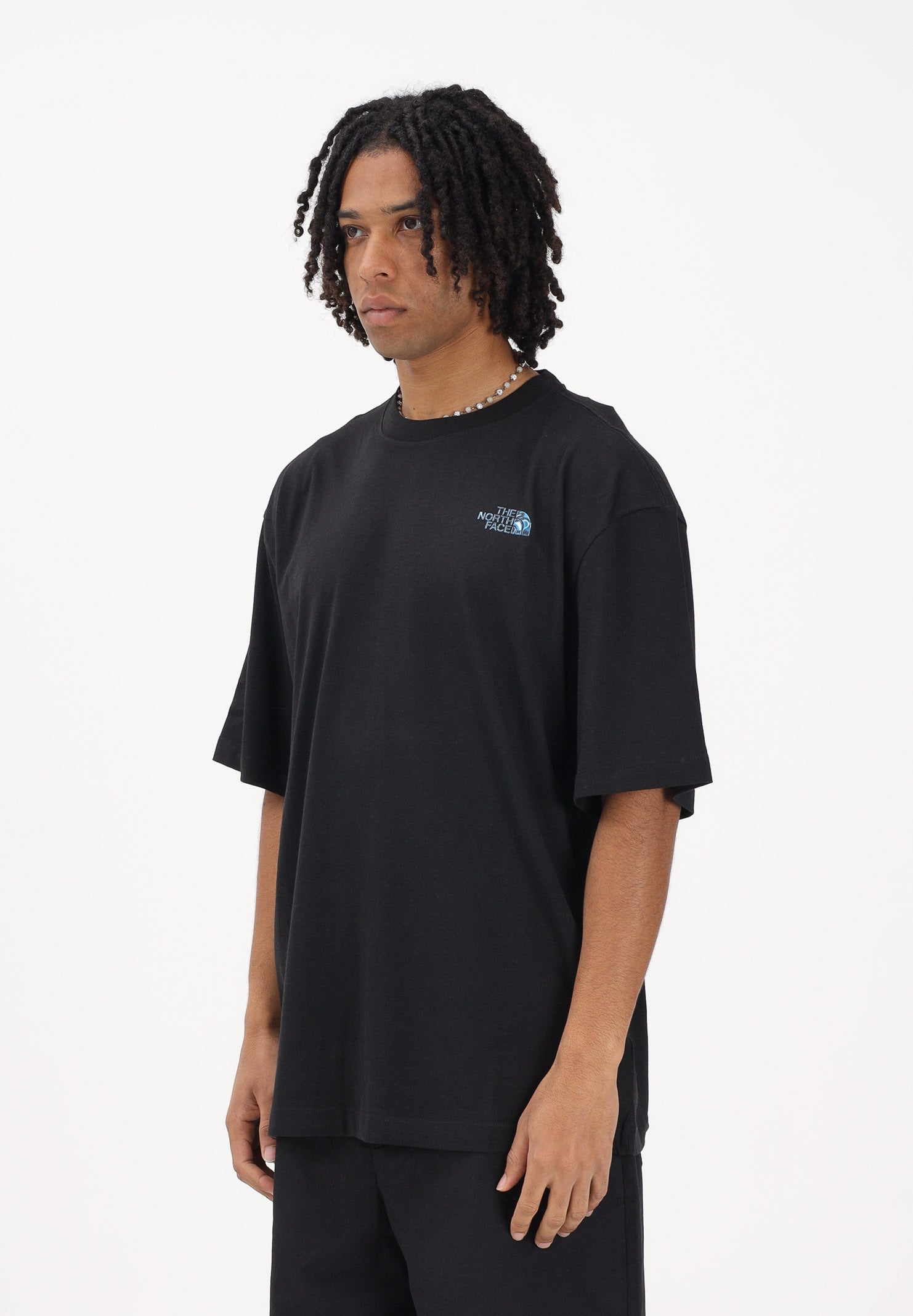 THE NORTH FACE T-shirt a manica corta Liquid NSE Box Oversized Graphic nera da uomo NF0A8G9WJK31 . THE NORTH FACE 