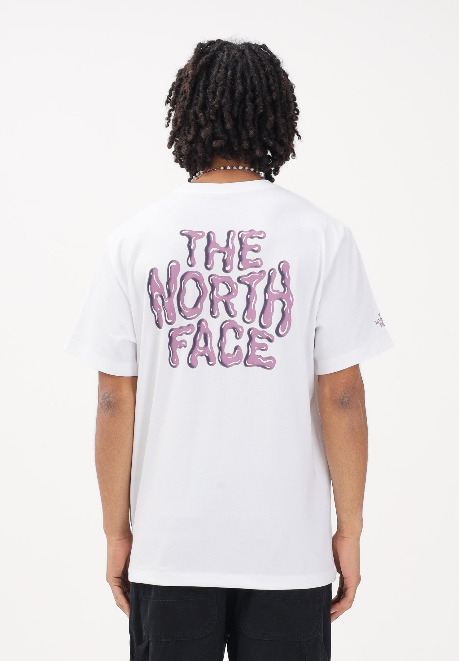 THE NORTH FACE T-shirt a manica corta Drip Logo Relaxed bianca da uomo NF0A8GABFN41 . THE NORTH FACE 