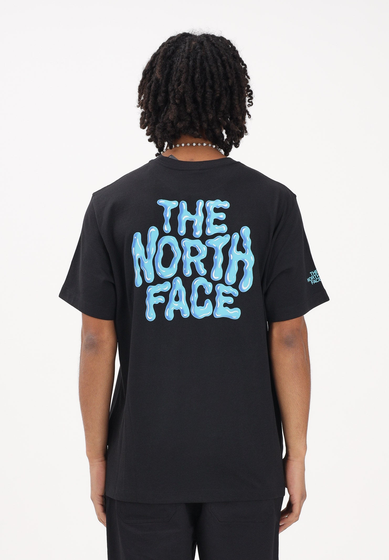 THE NORTH FACE T-shirt a manica corta Drip Logo Relaxed nera da uomo NF0A8GABJK31 . THE NORTH FACE 