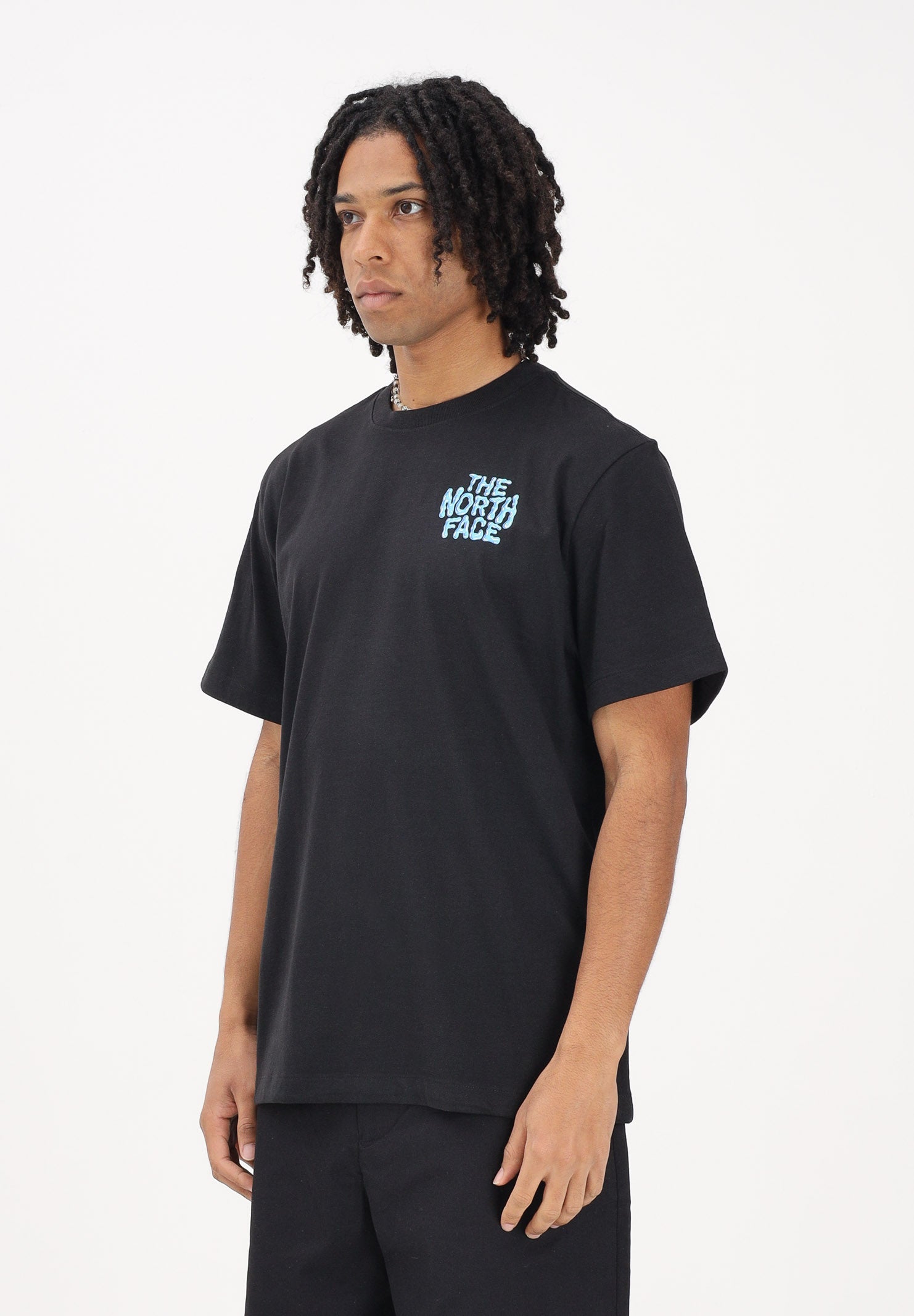 THE NORTH FACE T-shirt a manica corta Drip Logo Relaxed nera da uomo NF0A8GABJK31 . THE NORTH FACE 