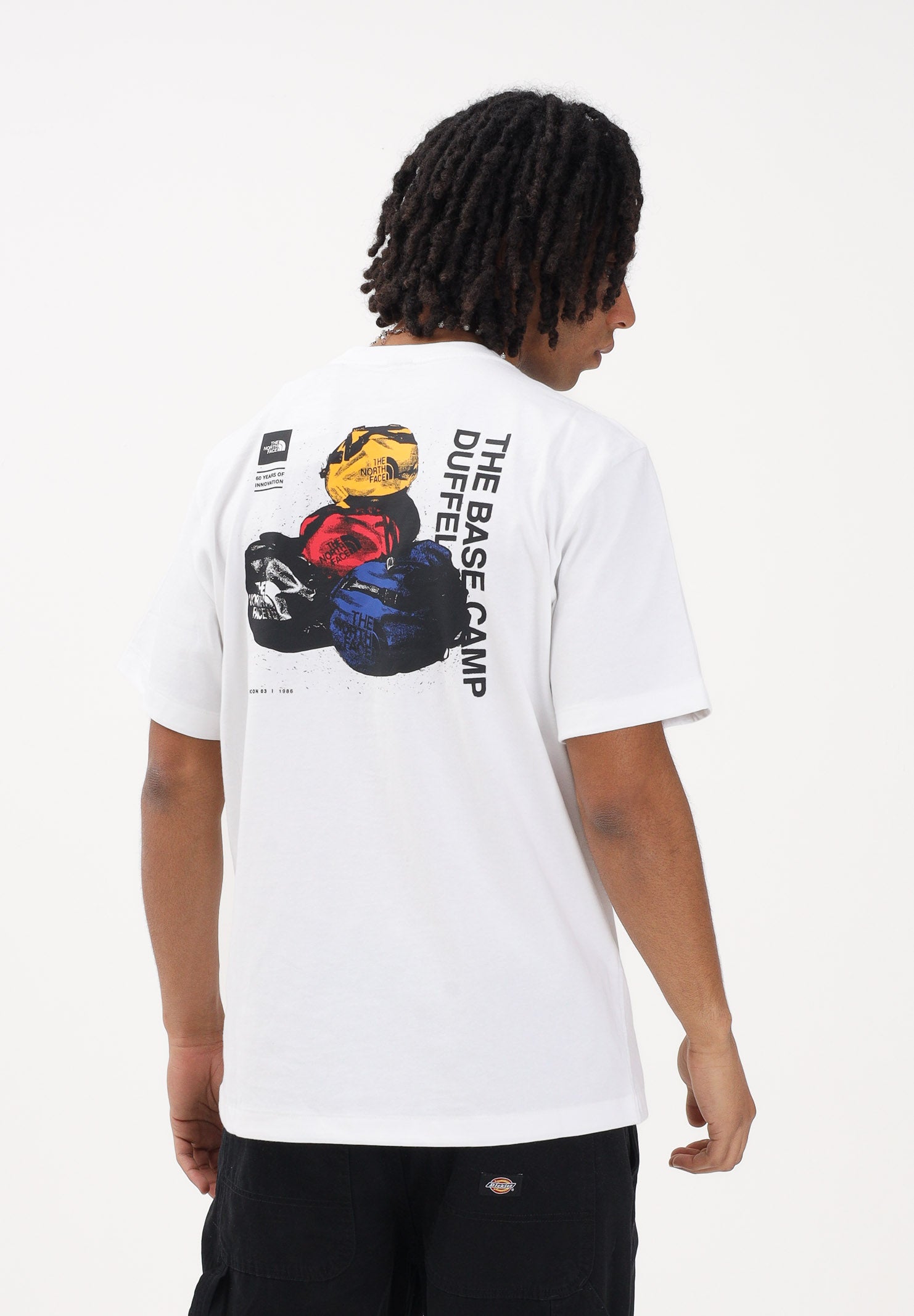 THE NORTH FACE T-shirt a manica corta BCD CELEBRATION bianca da uomo NF0A8GAQFN41 . THE NORTH FACE 