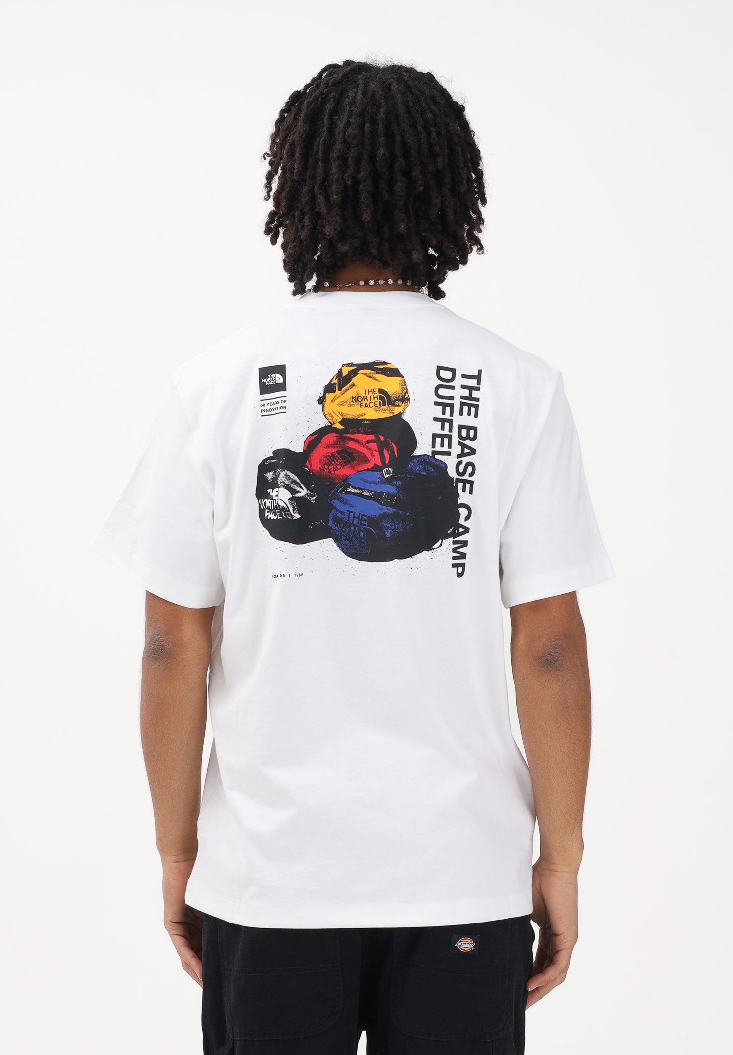 THE NORTH FACE T-shirt a manica corta BCD CELEBRATION bianca da uomo NF0A8GAQFN41 . THE NORTH FACE 