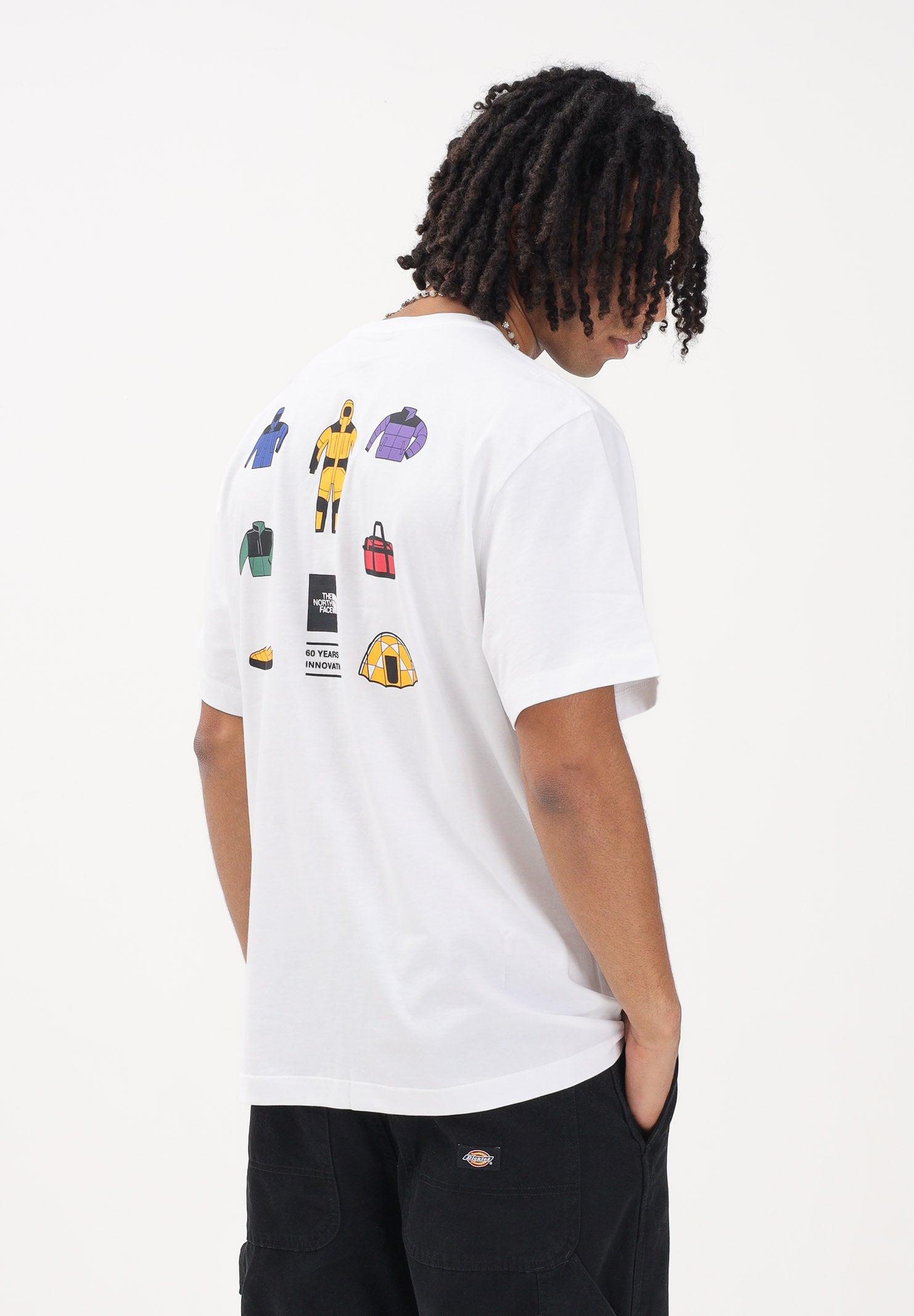 THE NORTH FACE T-shirt a manica corta Icon Celebration Regular bianca da uomo NF0A8GASFN41 . THE NORTH FACE 