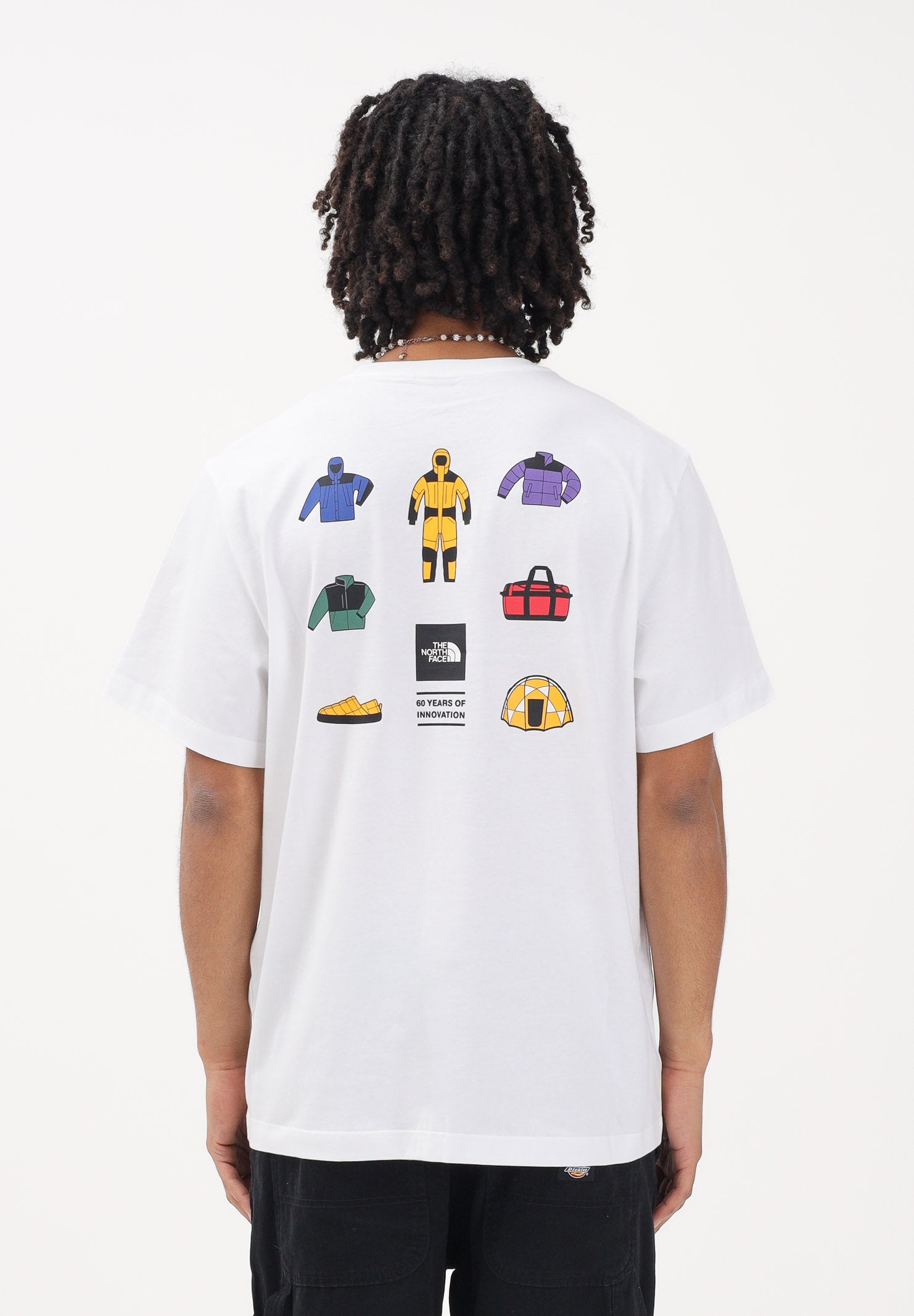 THE NORTH FACE T-shirt a manica corta Icon Celebration Regular bianca da uomo NF0A8GASFN41 . THE NORTH FACE 