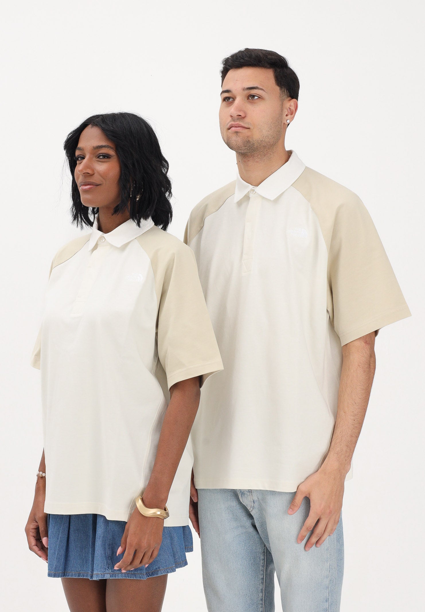 THE NORTH FACE Polo a manica corta Rugby beige per uomo e donna NF0A8GAVJN51 . THE NORTH FACE 