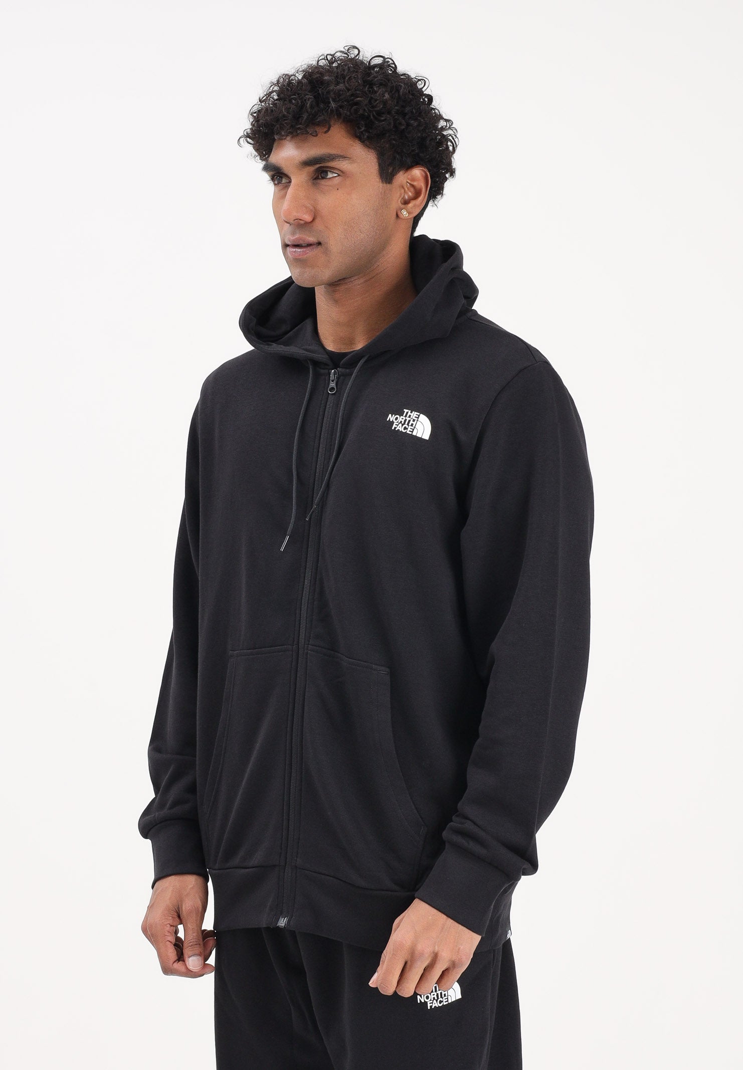 THE NORTH FACE Felpa con zip Simple Dome Light Regular nera da uomo NF0A8GQ7JK31 . THE NORTH FACE 