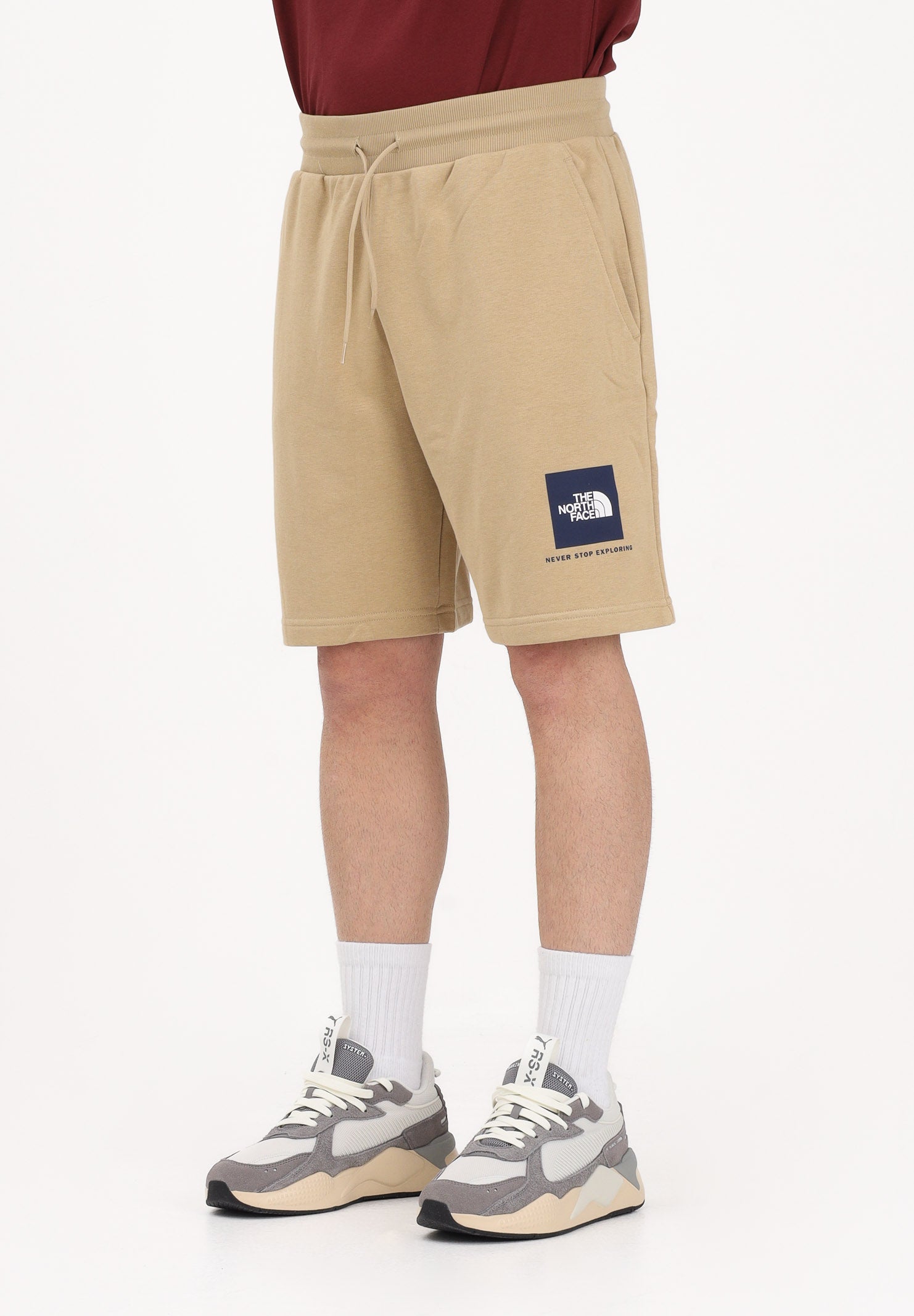 THE NORTH FACE Shorts sportivo NSE Box Light Regular beige da uomo NF0A8GQ8LK51 . THE NORTH FACE 