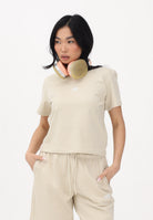 THE NORTH FACE T-shirt a manica corta Essential Regular Cutie beige da donna NF0A8GR1DOM1 . THE NORTH FACE 