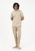 TOMMY HILFIGER Polo a manica corta beige da uomo con logo MW0MW17770 RBT TOMMY HILFIGER 
