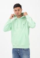 TOMMY HILFIGER Felpa con cappuccio verde menta da uomo MW0MW37235 LXY TOMMY HILFIGER 