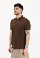 TOMMY HILFIGER Polo a manica corta marrone da uomo con logo MW0MW39994 GV0 TOMMY HILFIGER 