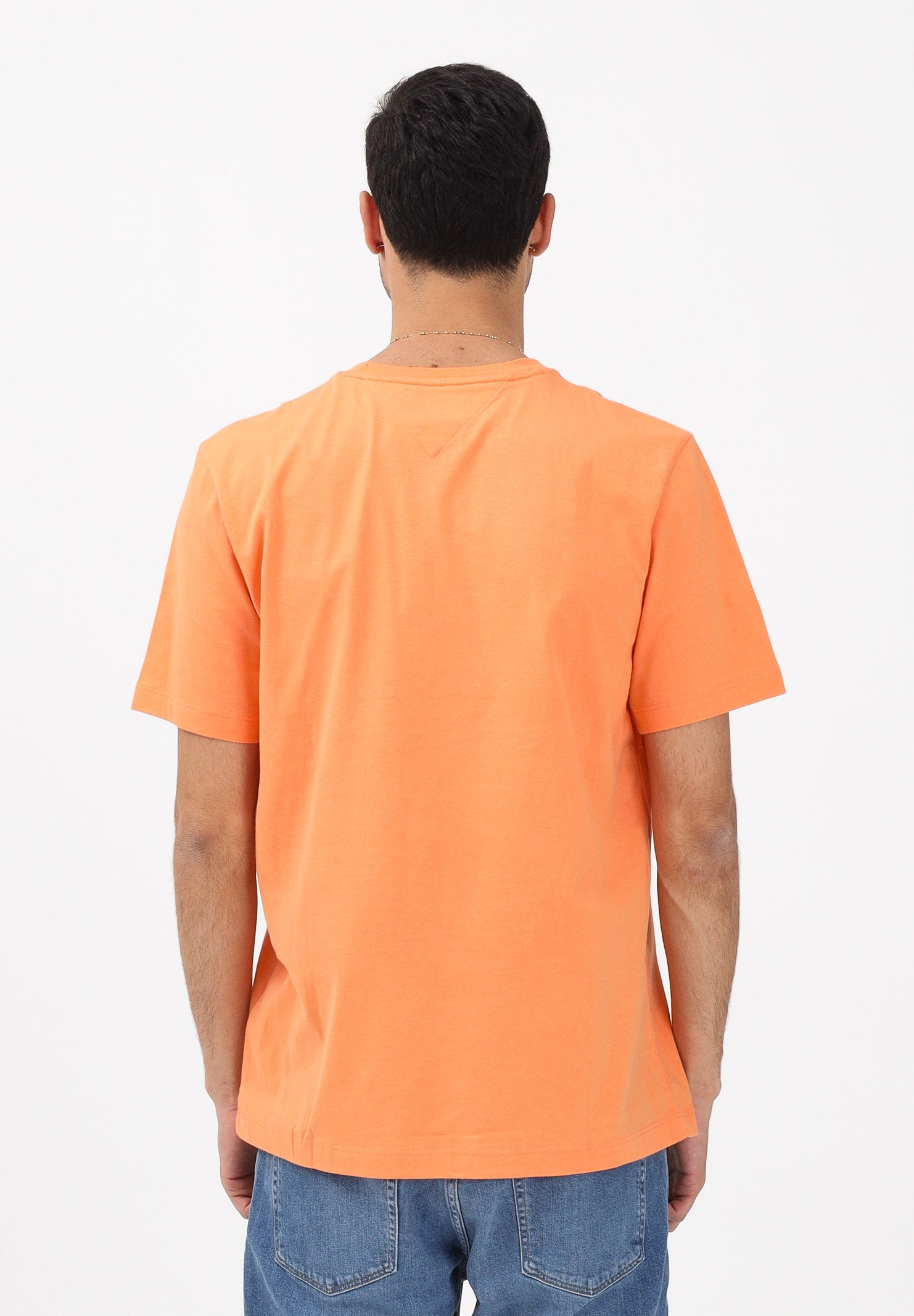 TOMMY HILFIGER T-shirt a manica corta arancione da uomo con logo MW0MW39995 SC9 TOMMY HILFIGER 
