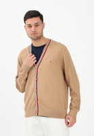 TOMMY HILFIGER Cardigan beige da uomo con finiture esclusive MW0MW41544 RBC TOMMY HILFIGER 