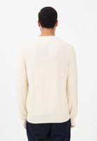 TOMMY HILFIGER Maglioncino girocollo panna da uomo con logo MW0MW41647 AEF TOMMY HILFIGER 
