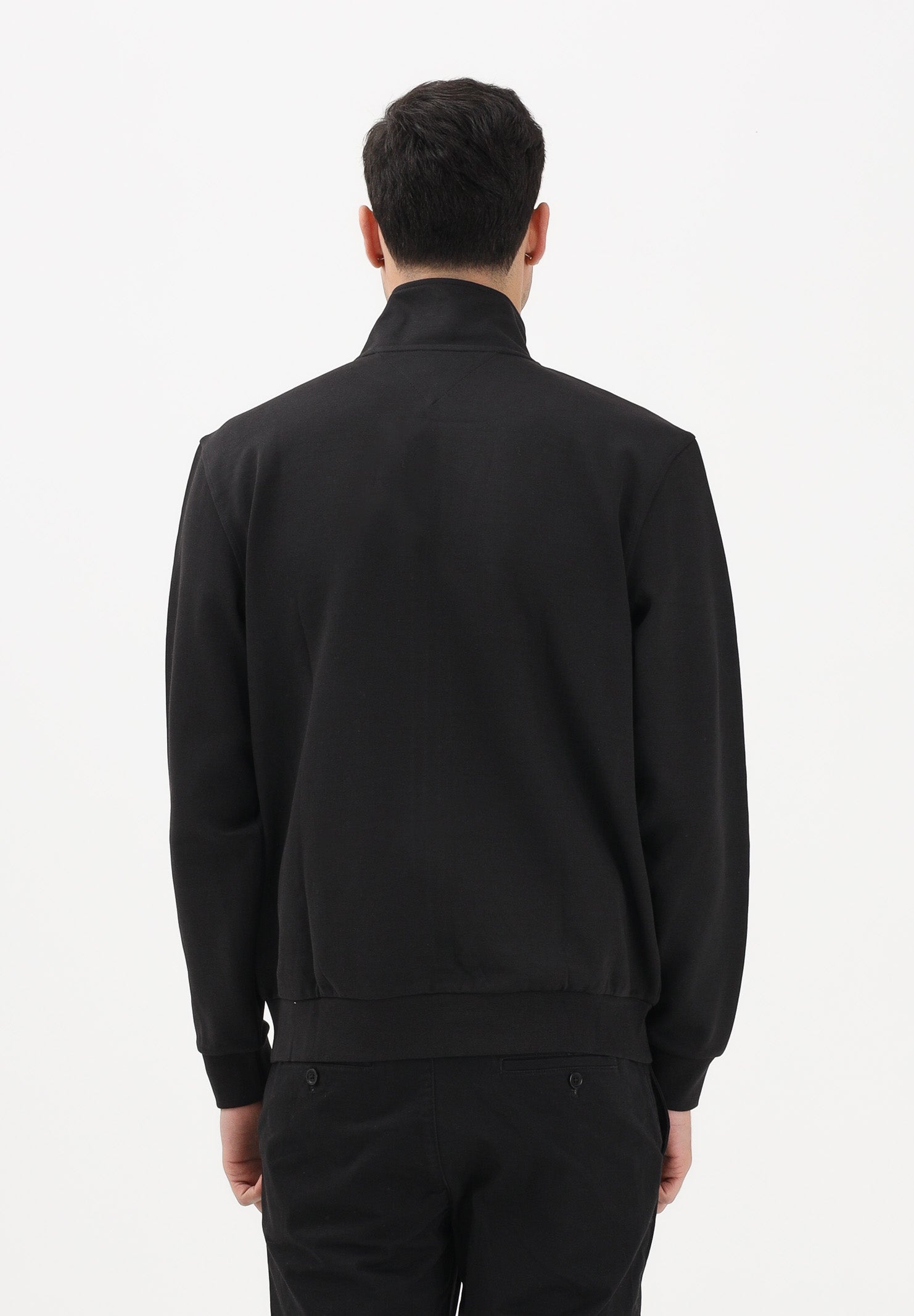 TOMMY HILFIGER Giacca a vento nera da uomo con logo MW0MW41758 BDS TOMMY HILFIGER 