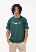 TOMMY HILFIGER T-shirt a manica corta verde da uomo con stampa MW0MW42365 MBN TOMMY HILFIGER 