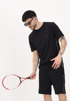 TOMMY HILFIGER T-shirt a manica corta nera da uomo con logo MW0MW42393 BDS TOMMY HILFIGER 