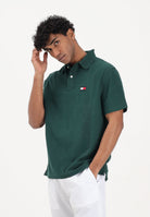 TOMMY HILFIGER Polo a manica corta verde da uomo con logo MW0MW42740 MBN TOMMY HILFIGER 