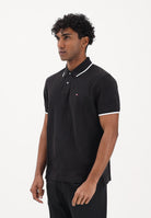 TOMMY HILFIGER Polo a manica corta nera da uomo con logo MW0MW42748 BDS TOMMY HILFIGER 