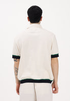TOMMY HILFIGER Polo a manica corta panna da uomo con profili a contrasto MW0MW42767 Z00 TOMMY HILFIGER 
