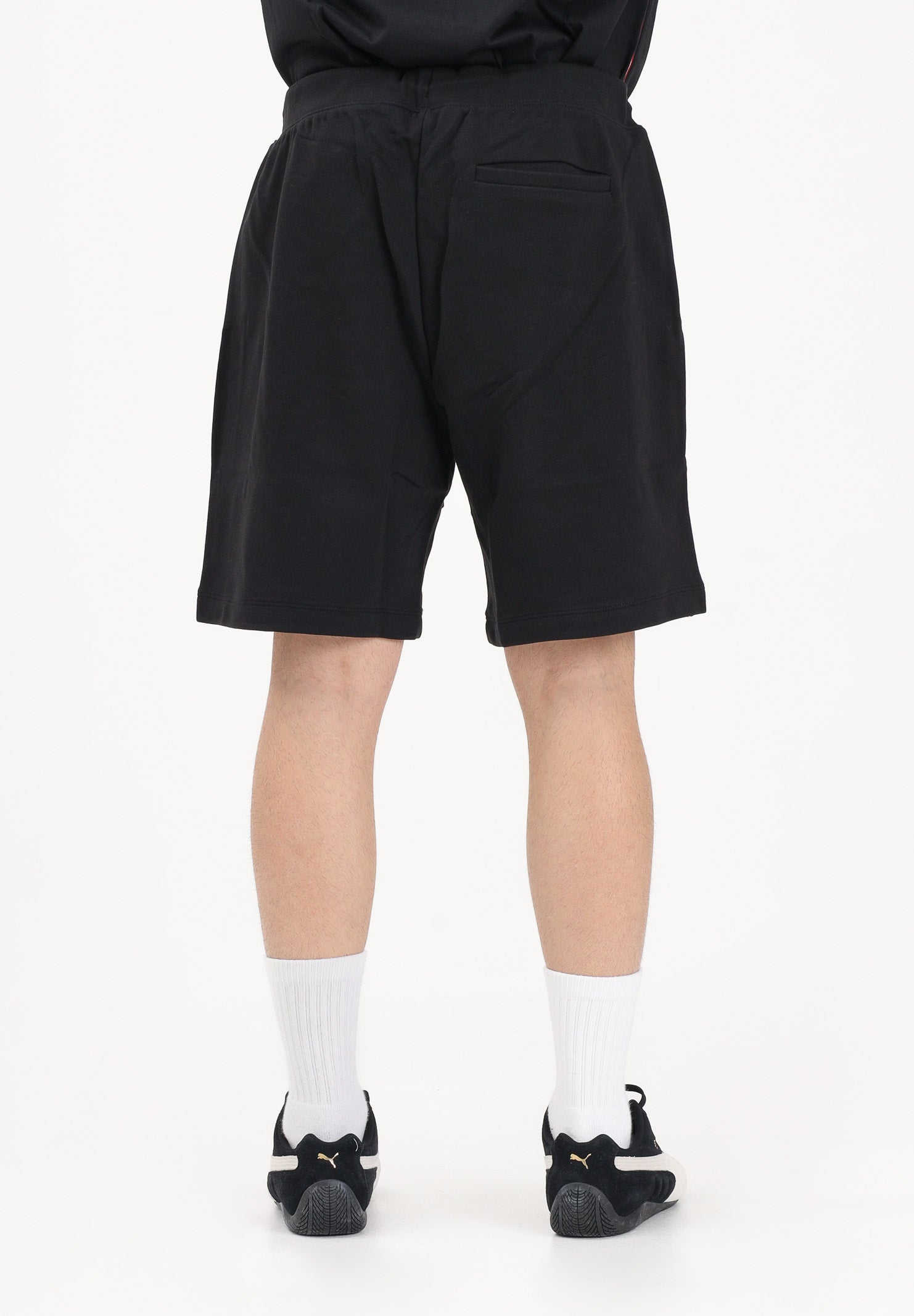 TOMMY HILFIGER Shorts sportivo nero da uomo con banda laterale logata MW0MW42883 BDS TOMMY HILFIGER 