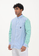 TOMMY HILFIGER Camicia a manica lunga multicolore da uomo con motivo a righe MW0MW42985 0A4 TOMMY HILFIGER 