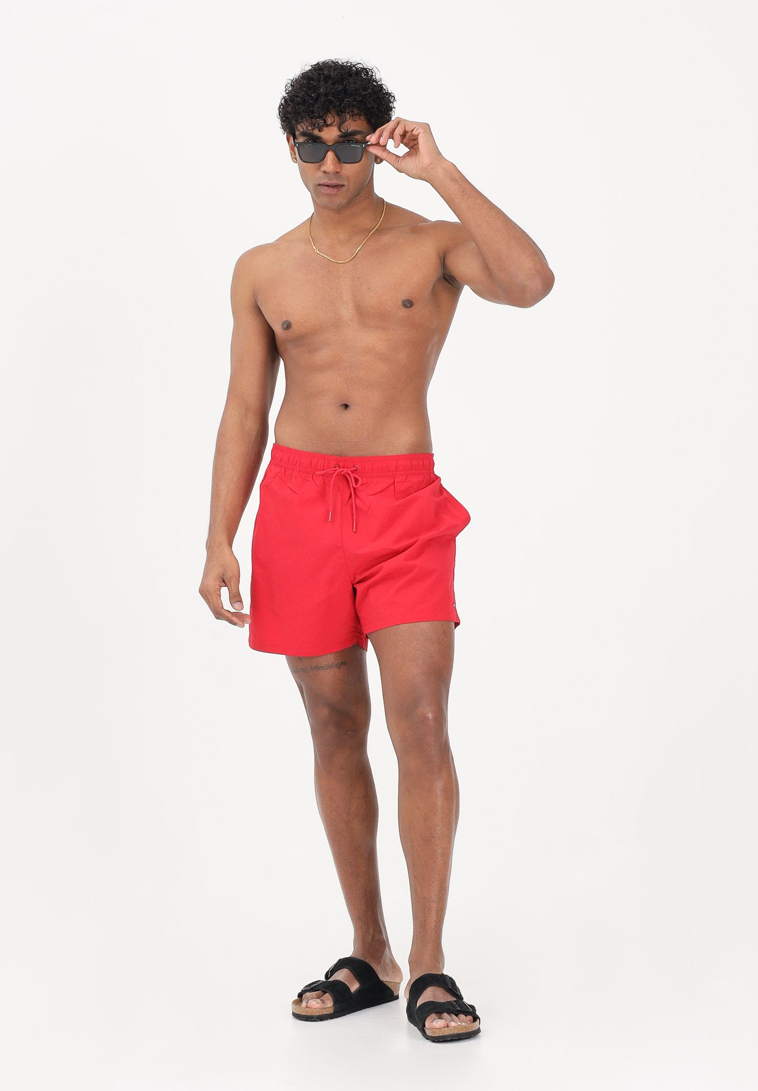 TOMMY HILFIGER Shorts mare rosso da uomo UM0UM03477 XLD TOMMY HILFIGER 