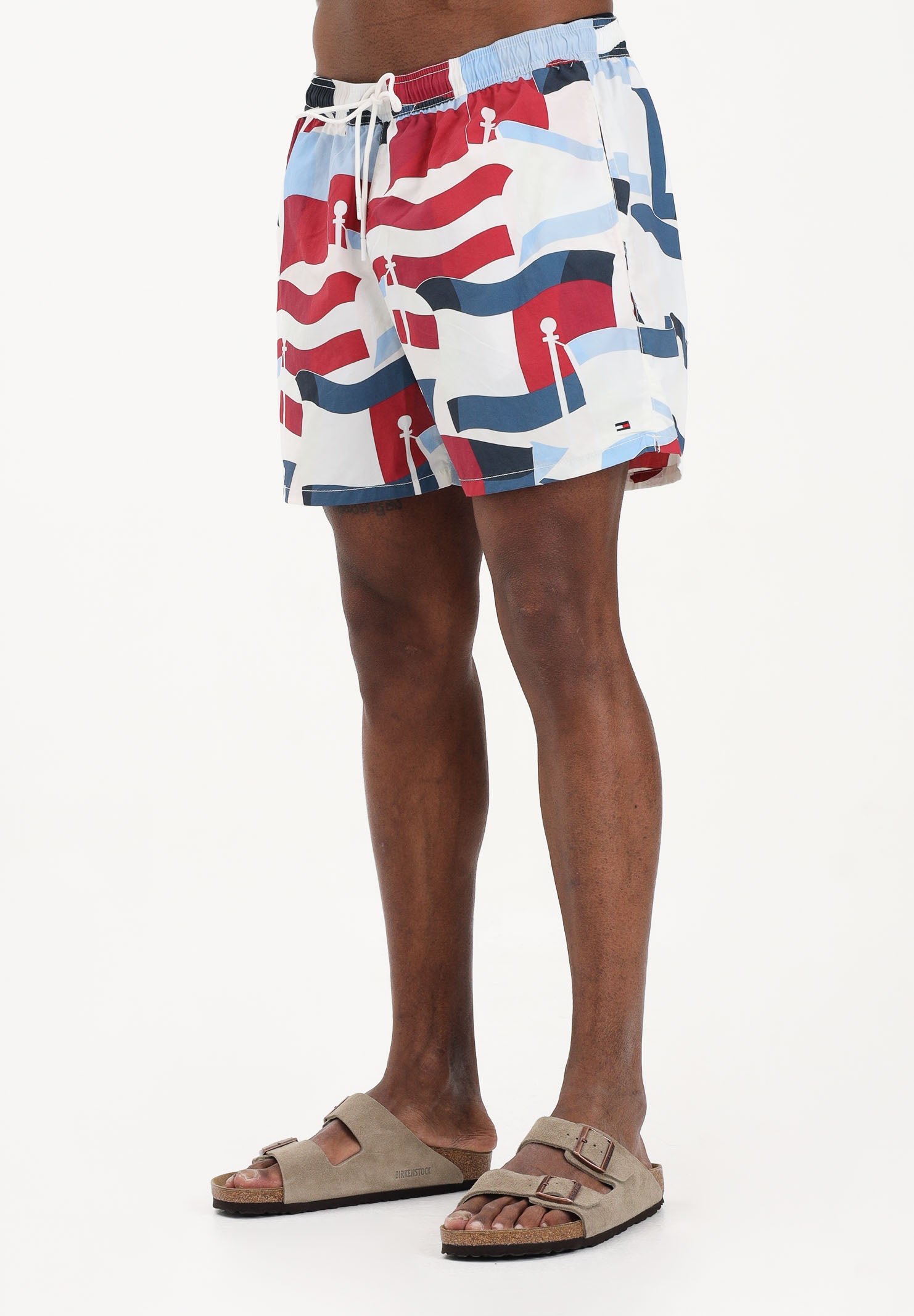 TOMMY HILFIGER Shorts mare multirocolor da uomo con stampa UM0UM03491 01W TOMMY HILFIGER 