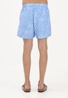 TOMMY HILFIGER Shorts mare azzurro da uomo con fantasia monogram UM0UM03491 0ZY TOMMY HILFIGER 
