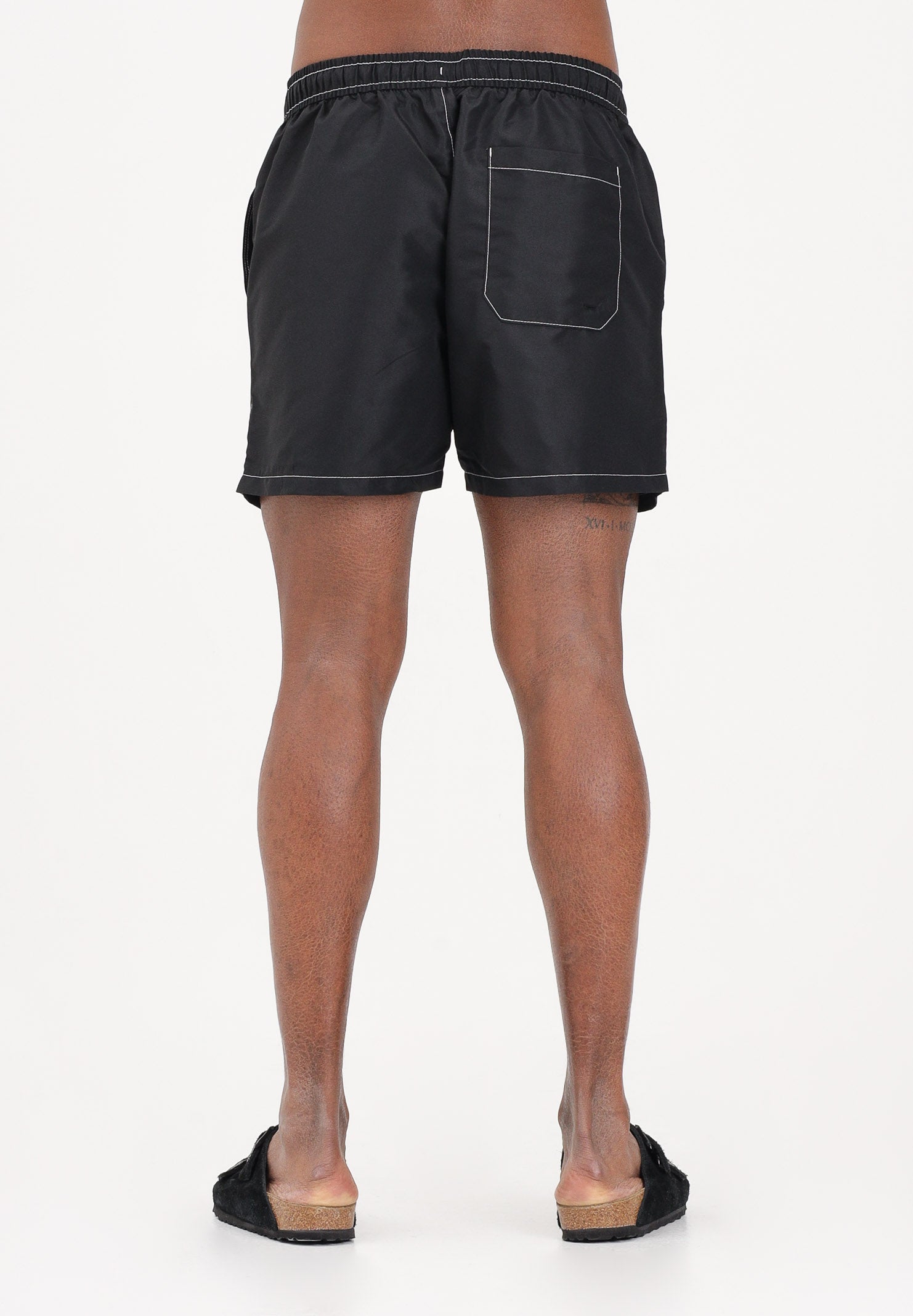 TOMMY HILFIGER Shorts mare nero da uomo con logo UM0UM03852 BDS TOMMY HILFIGER 