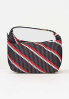 TOMMY HILFIGER Borsa hobo da donna in maglia blu bianca e rossa AW0AW18165 0GY TOMMY HILFIGER 
