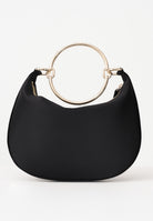 TOMMY HILFIGER Borsa hobo in raso nero da donna AW0AW18236 BDS TOMMY HILFIGER 