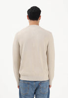 TOMMY JEANS Maglioncino girocollo beige da uomo con logo DM0DM21787 ABY TOMMY JEANS 