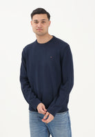 TOMMY JEANS Maglioncino girocollo blu da uomo con logo DM0DM21787 C1G TOMMY JEANS 