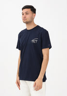 TOMMY JEANS T-shirt a manica corta Signature blu da uomo DM0DM22320 C1G TOMMY JEANS 