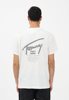 TOMMY JEANS T-shirt a manica corta Signature panna da uomo DM0DM22320 YBL TOMMY JEANS 